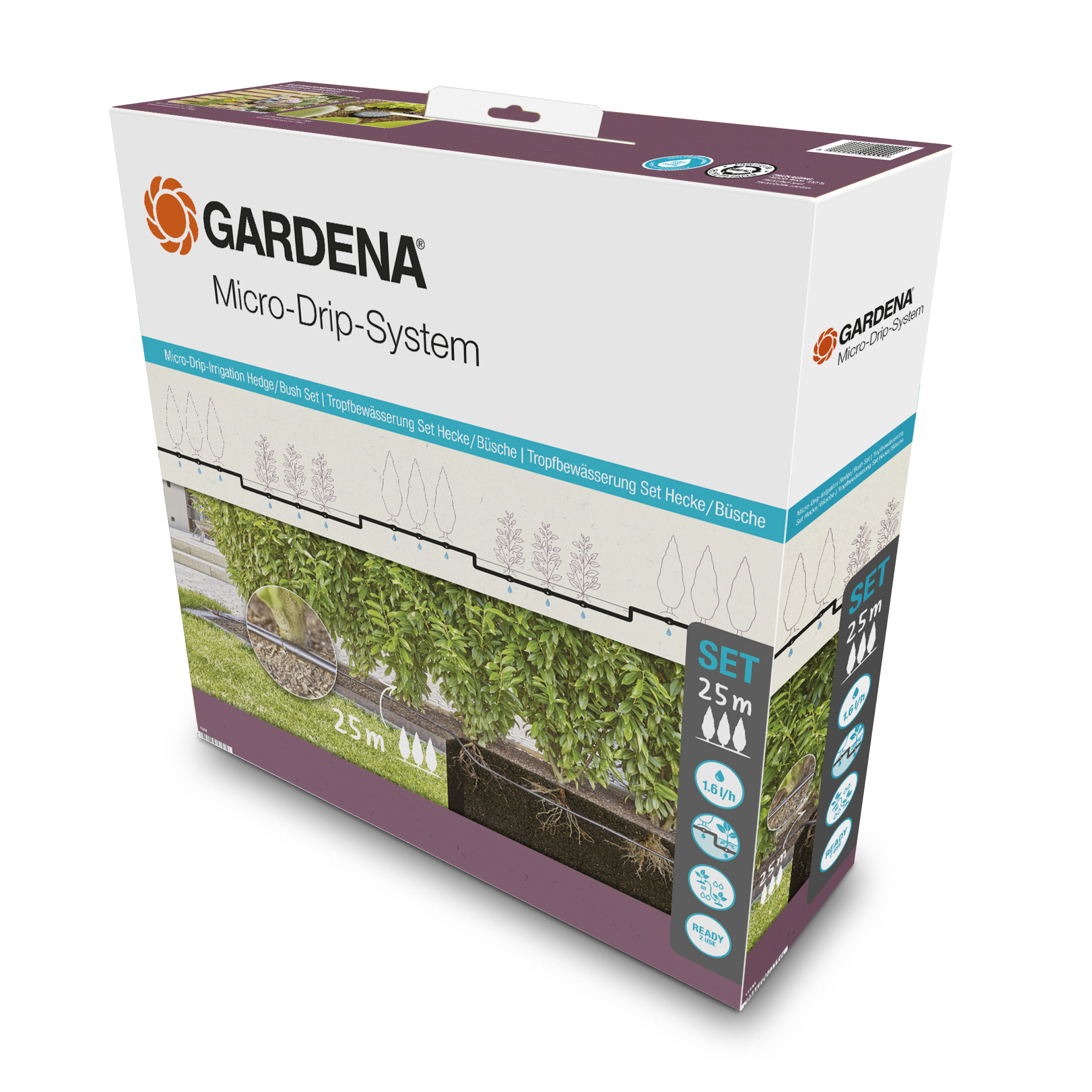 Dryppslange Gardena Micro-Drip Sett 25 m Over og Under Jord
