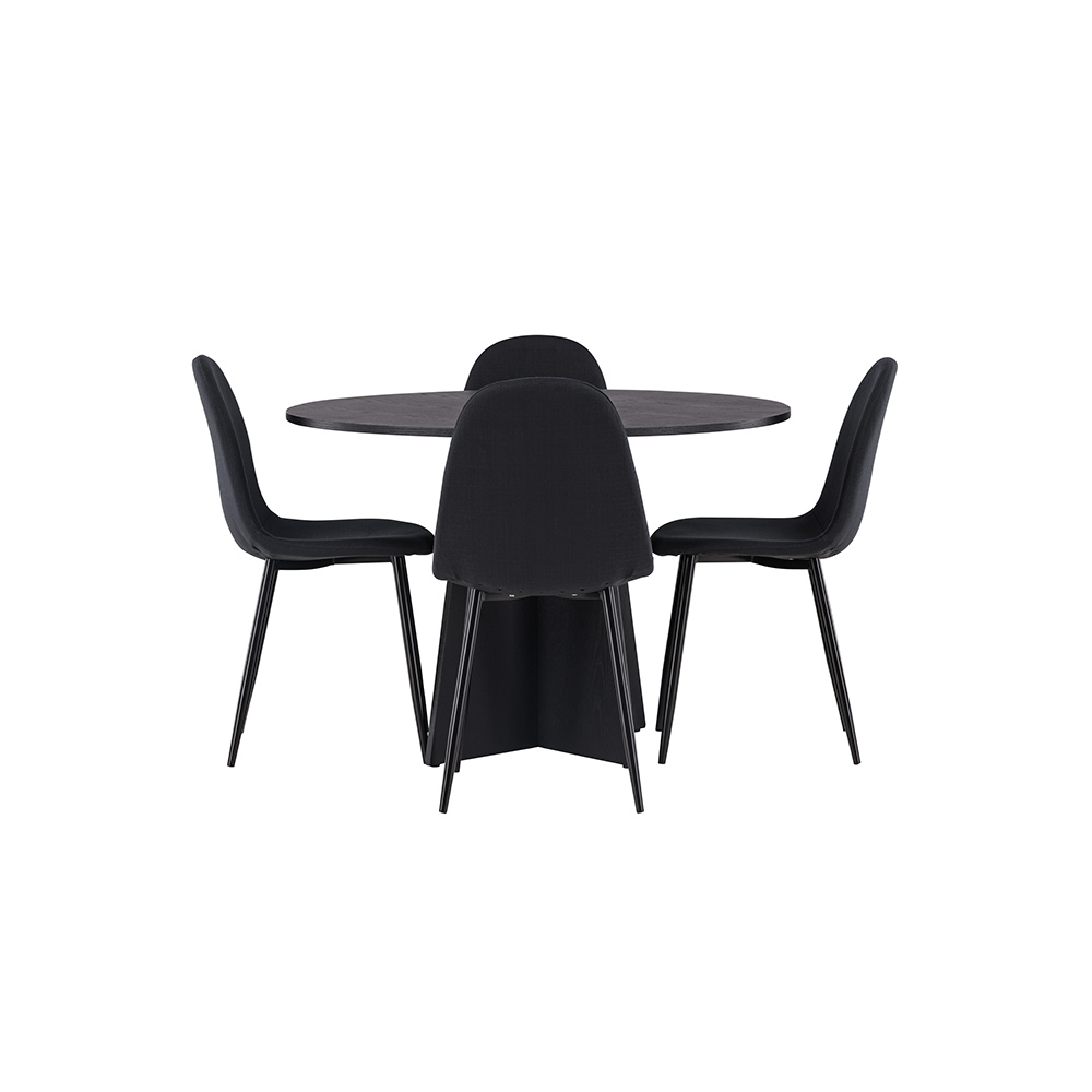 Spisegruppe Venture Home Bootcut Ø110 cm med 4 Polar Stoler