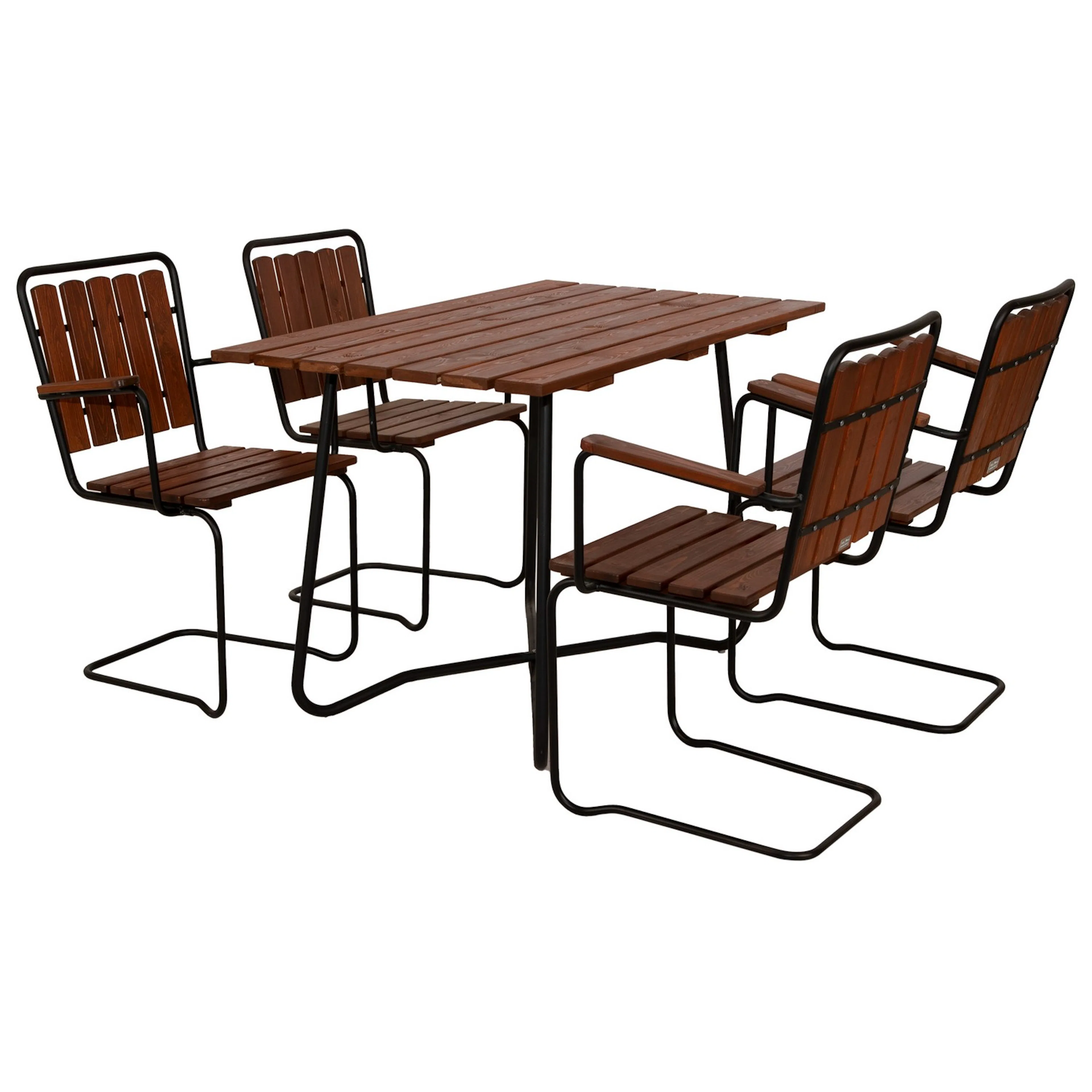 Spisegruppe Eden Wood Wilma med 4 Stoler