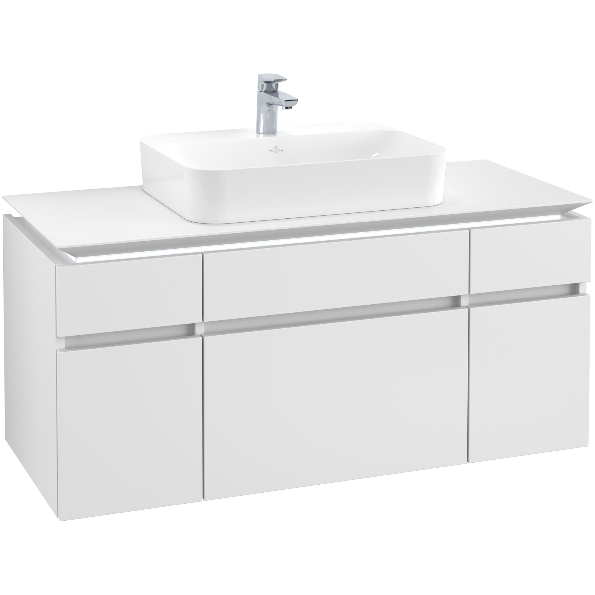 Tvättställsskåp Villeroy & Boch Legato med 5 Lådor för Ytmonterat Tvättställ från Finion & Memento | badrum - badrumsmobler - tvattstallsskap-och-kommod | KakelKungen