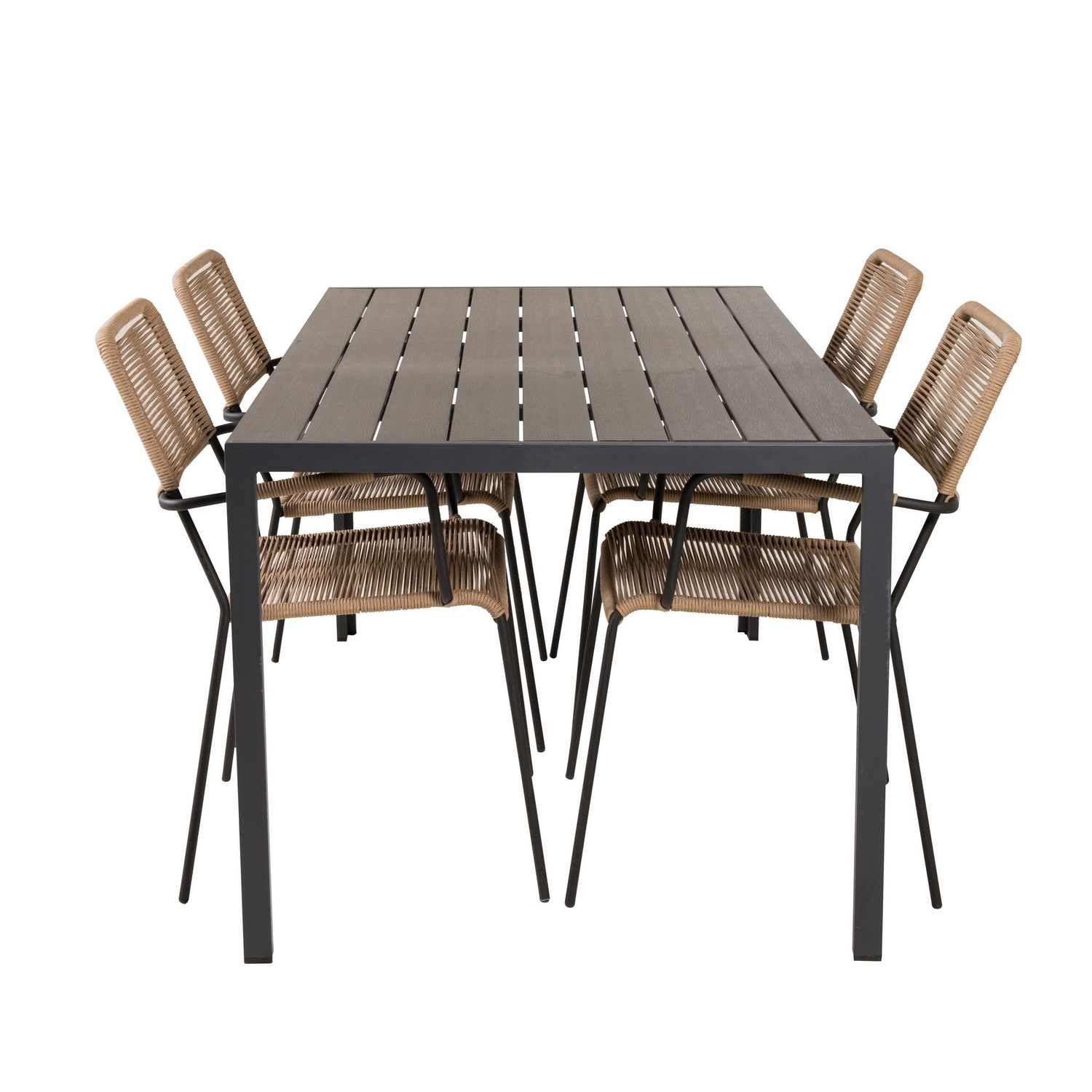 Spisegruppe Venture Home Bront 150 med 4 Leon Lenestoler