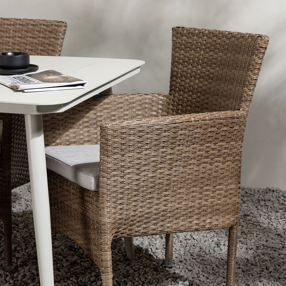 Spisegruppe Venture Home Lina Bord med 6 Malina Stoler