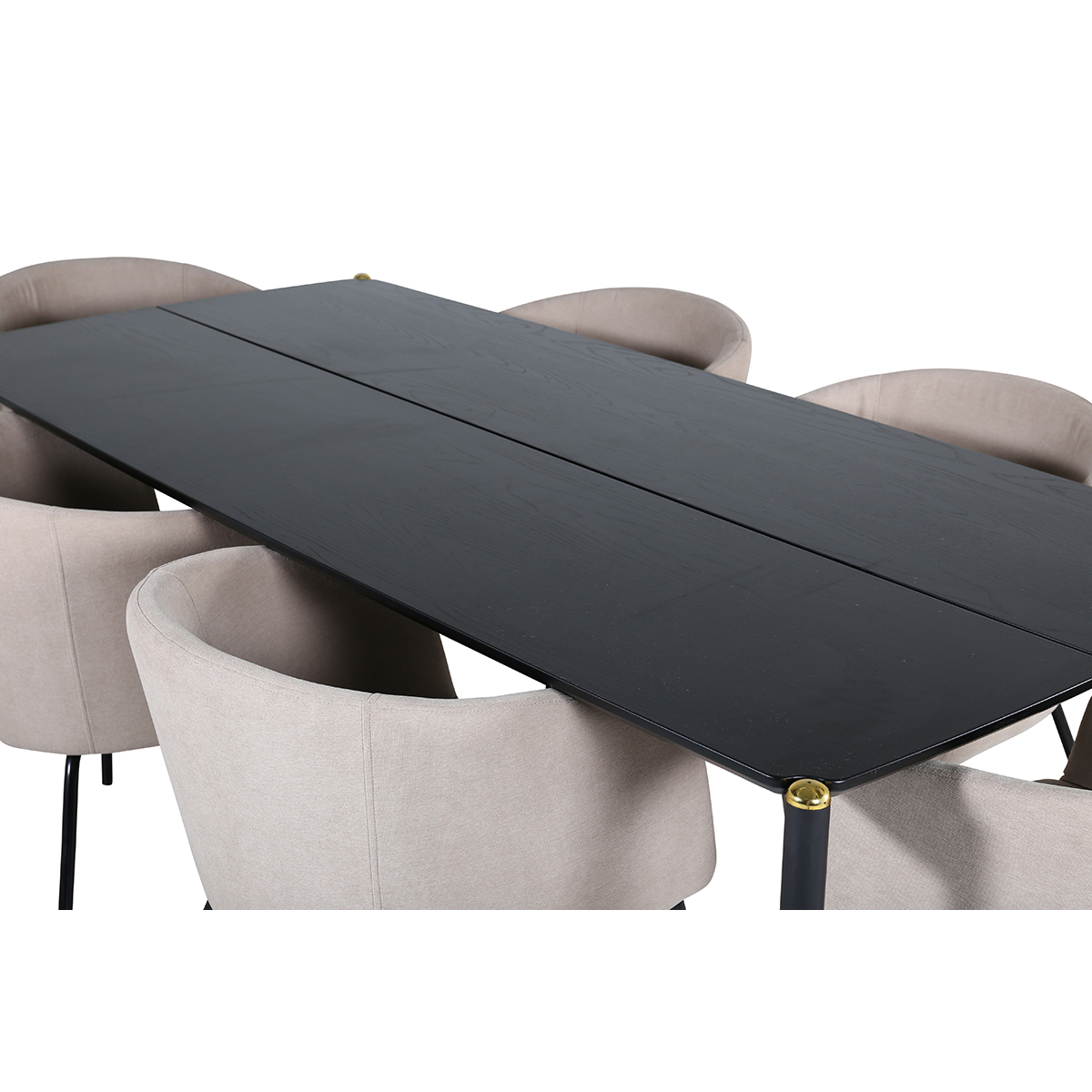 Spisegruppe Venture Home Paris med 6 Bergen Stoler Polyesterlinen