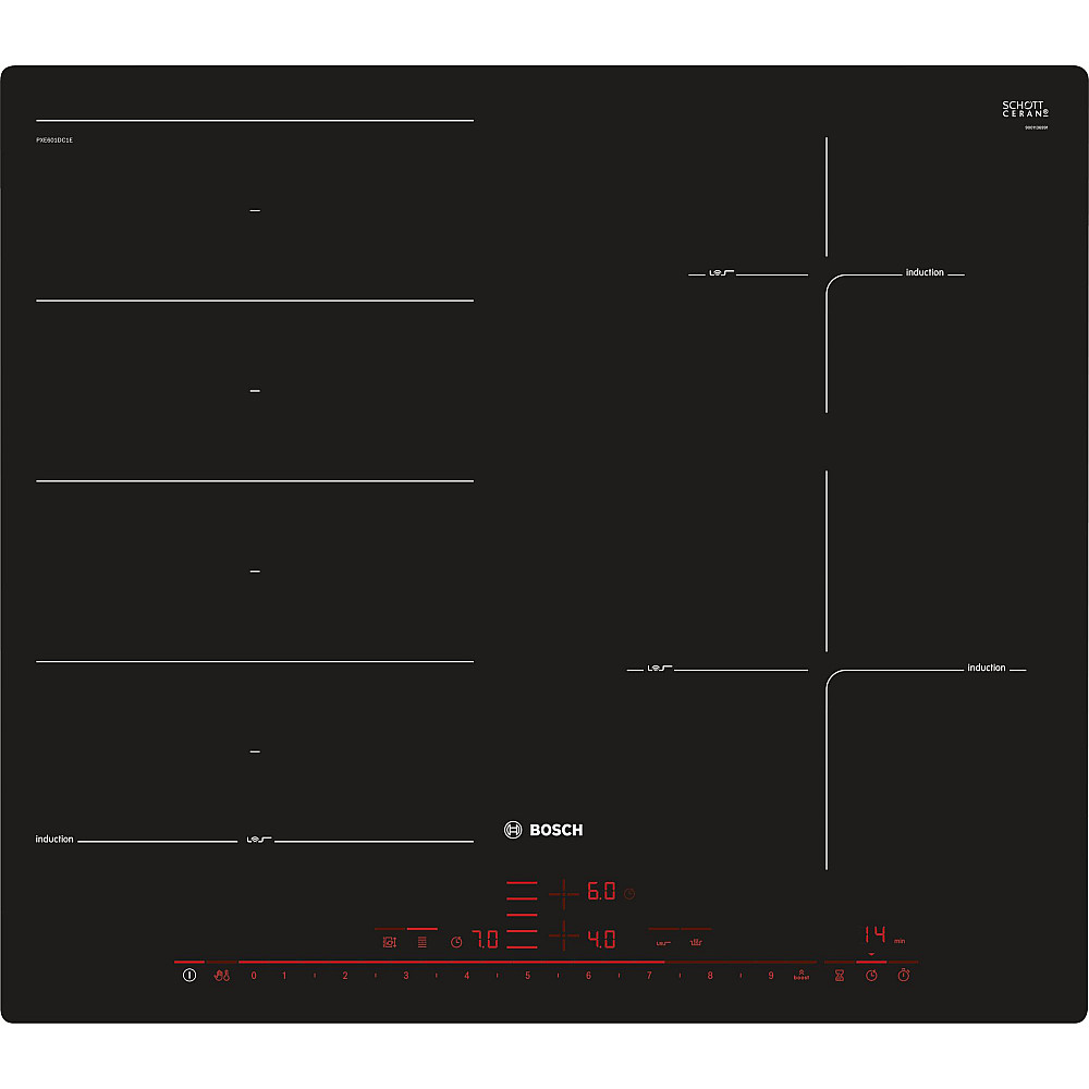 Induksjonstopp Bosch Serie 8 PXE601DC1E med PerfectFry-Sensor