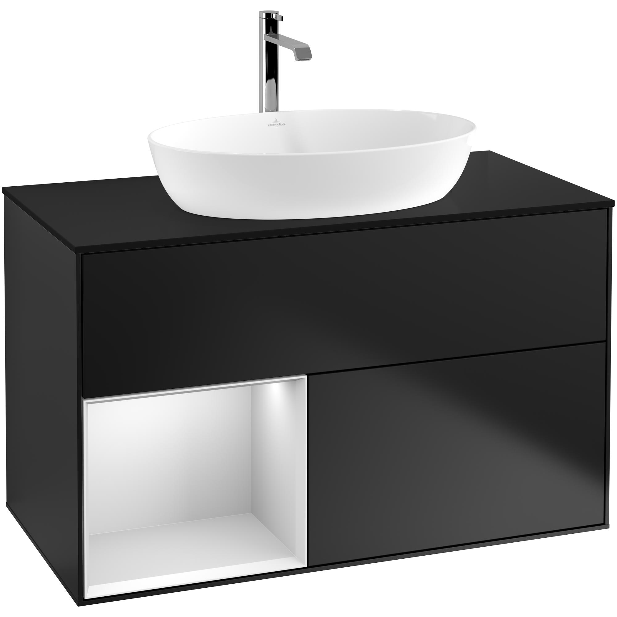 Tvättställsskåp Villeroy & Boch Finion med 2 Lådor Hylla och Bänkskiva för Fristående Tvättställ från Artis & Collaro | badrum - badrumsmobler - tvattstallsskap-och-kommod | KakelKungen