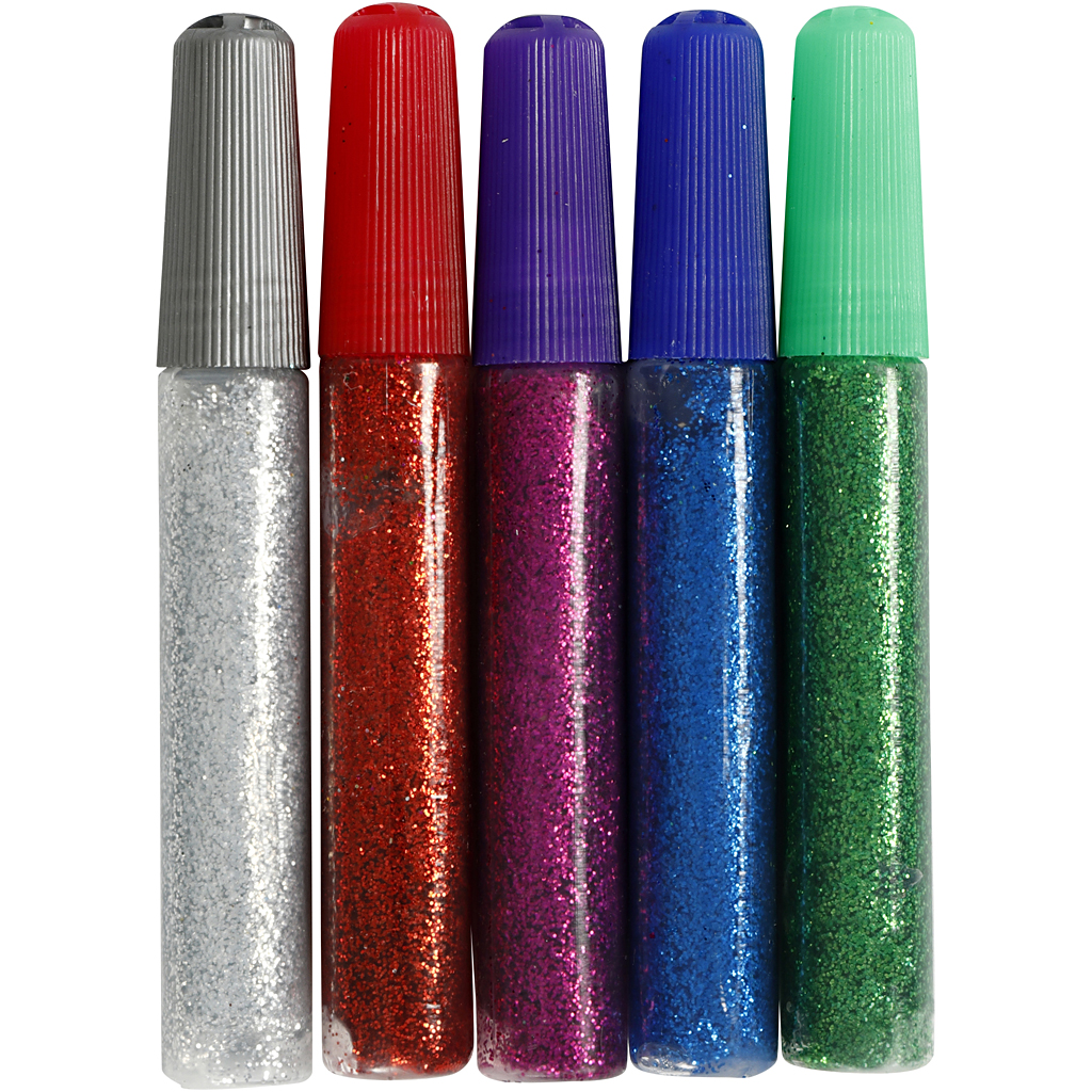 Glitterlim Creativ Company Ass Farger 5x10 ml/Pk