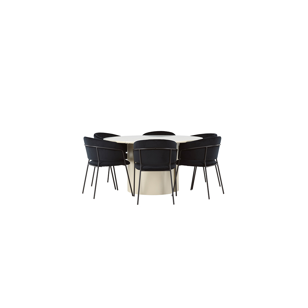 Spisegruppe Venture Home Sandvik med 6 Selma Stoler