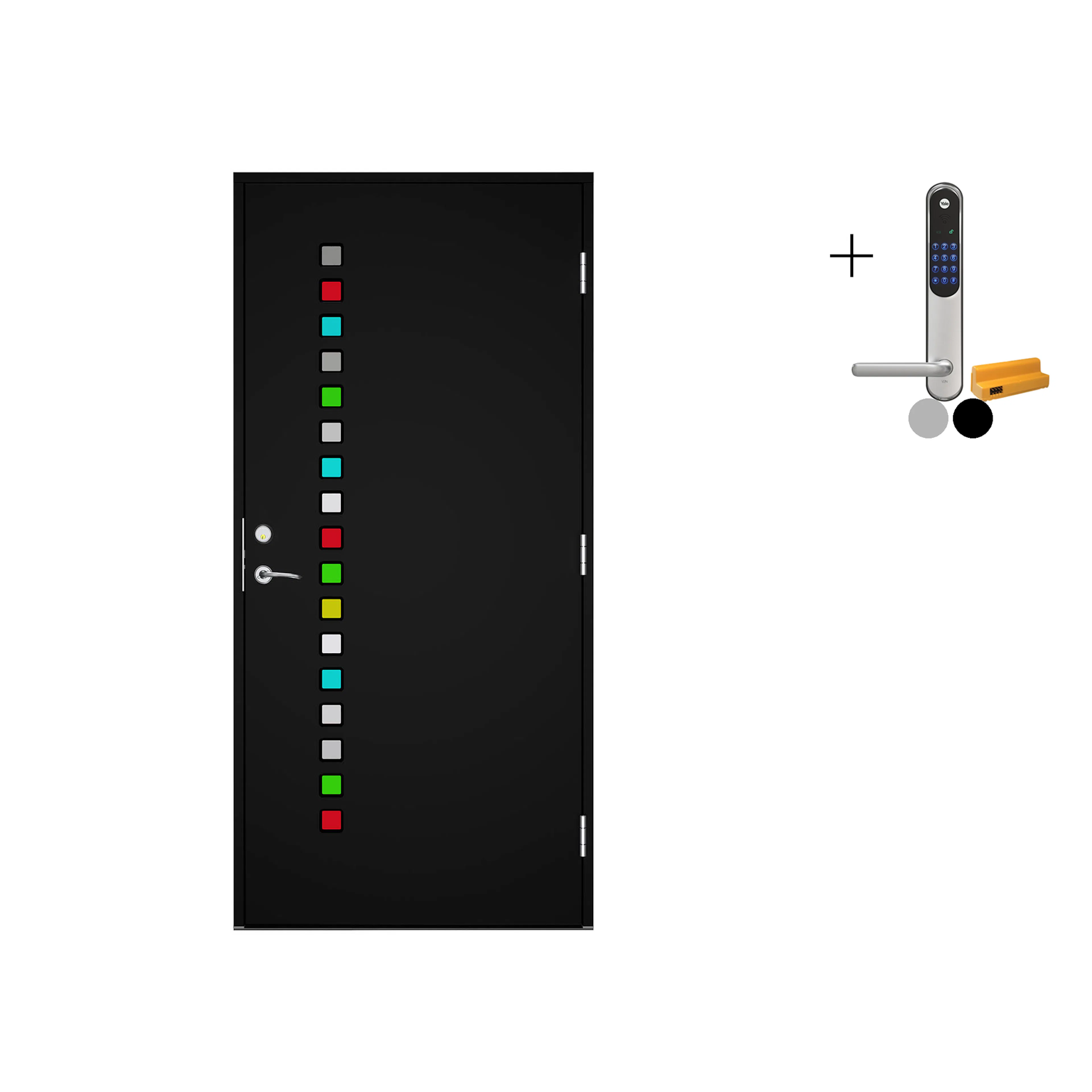 Ytterdør Swedoor Advance-Line Statement Frame med Yale Doorman Classic Home