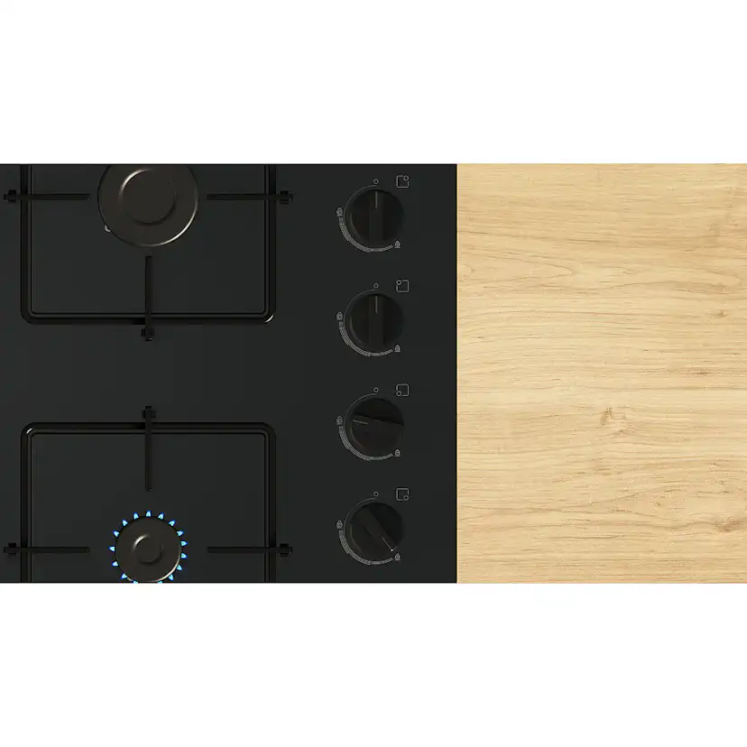 Gasskomfyr Bosch Serie 2 POH6B6K30 Sort 60 cm