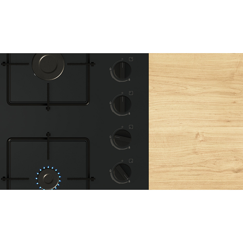 Gasskomfyr BOSCH Serie 2 POH6B6K30 Sort 60 cm