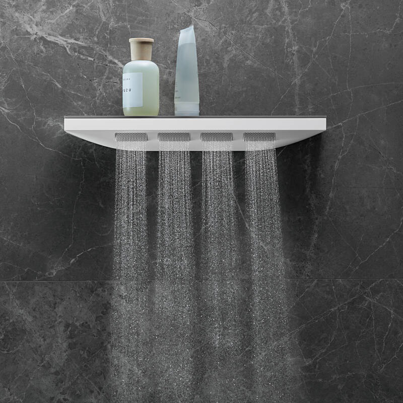 Axeldusch Hansgrohe Rainfinity 500 1jet med Hylla Matt Vit Matt Hvit
