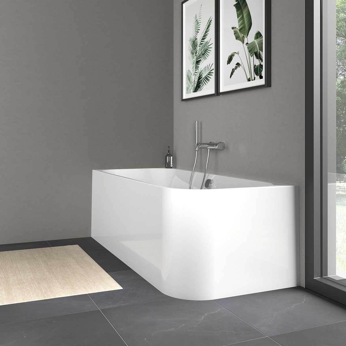 Badkar Duravit Happy D2 Hörn
