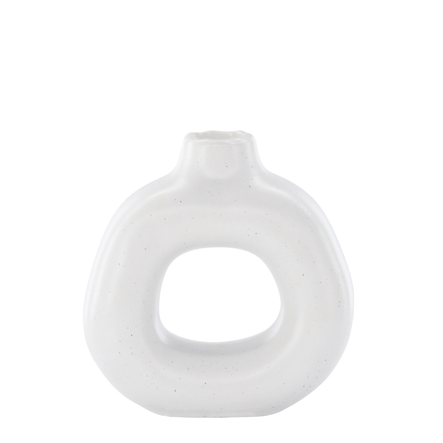 Judi Candlestick - White/Black Dots - 13*6*13Hcm Hvit