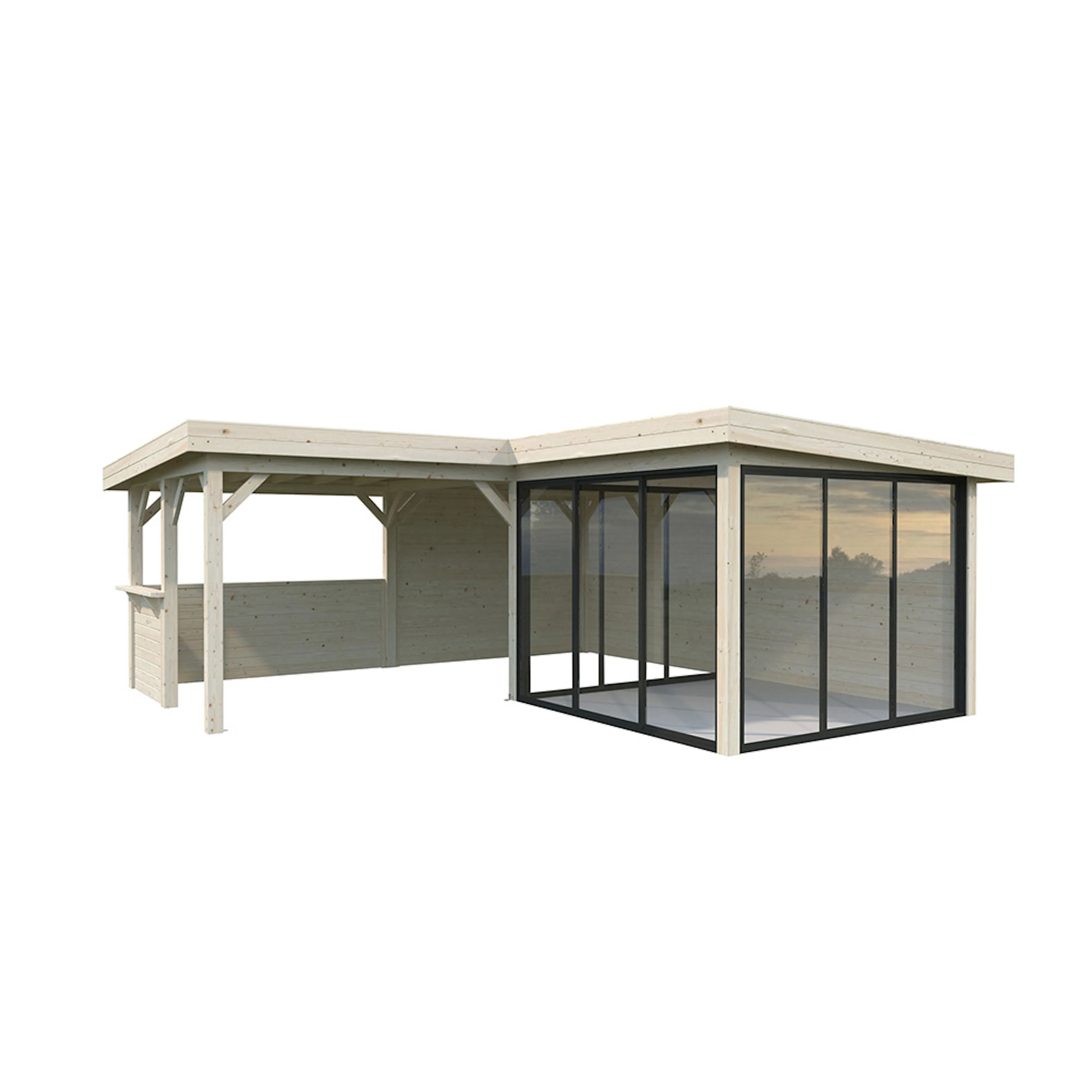 Lenna 24,9 m2 Set 410 Slide Ubehandlet Tre