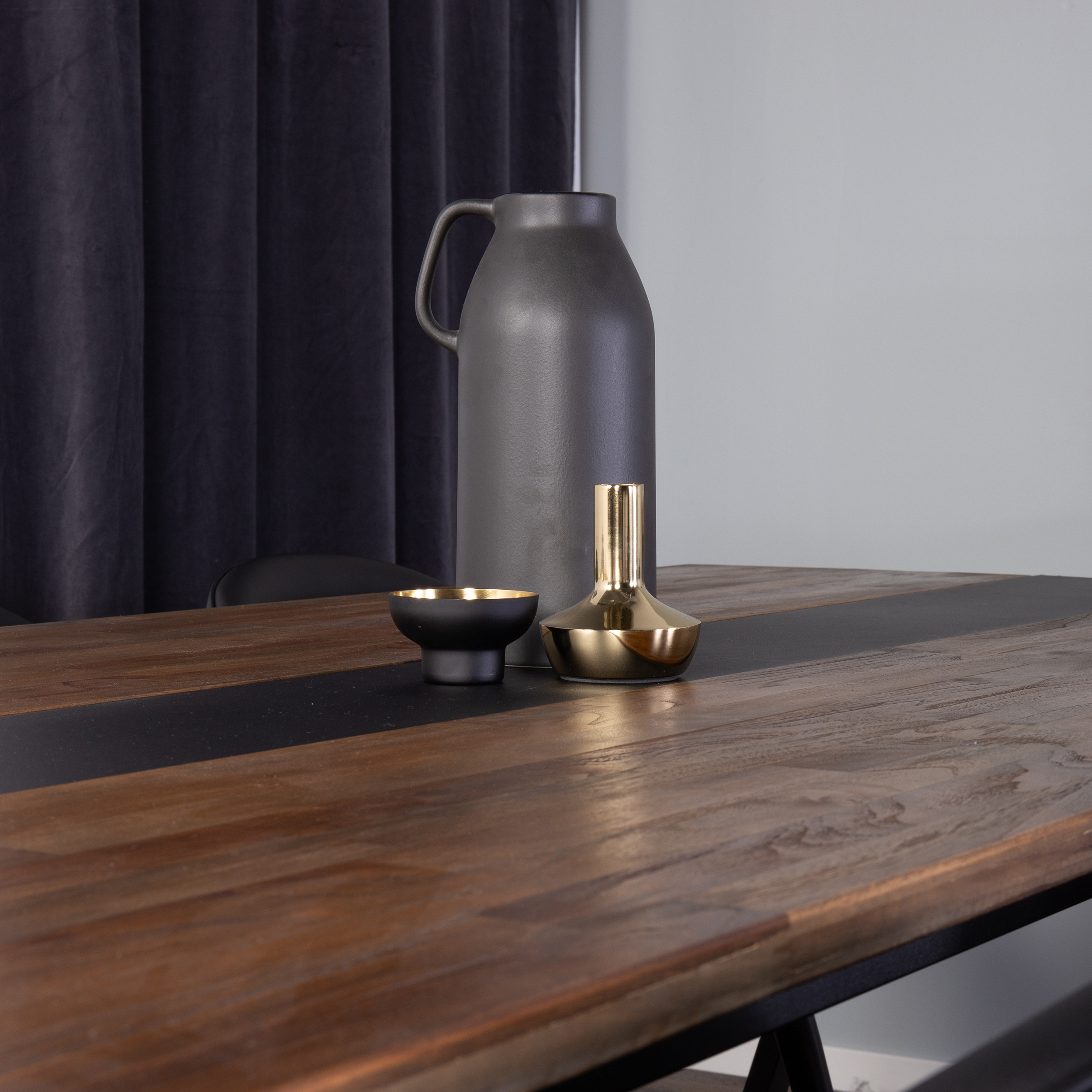 Spisegruppe Venture Home Jane med 6 Valentina Stoler Mörk Teak