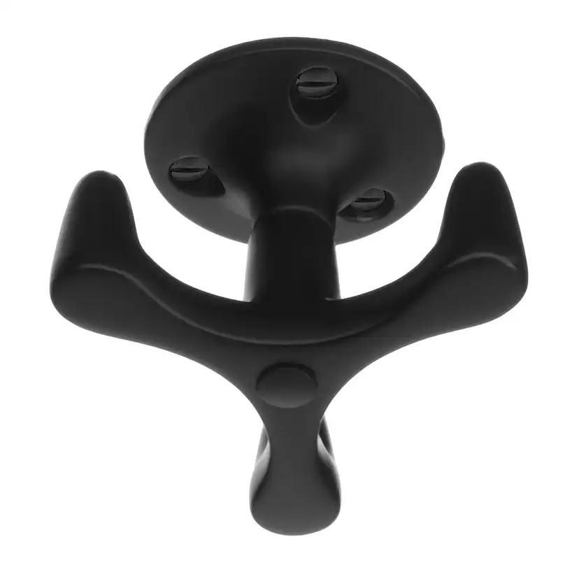 Hyllekrok Trippel Svingbar Matt Svart Høyde 44 mm Beslagsboden