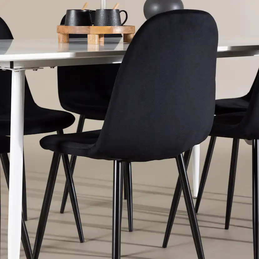 Spisegruppe Venture Home Silar 180 med 6 stk Polar Stoler Fløyel