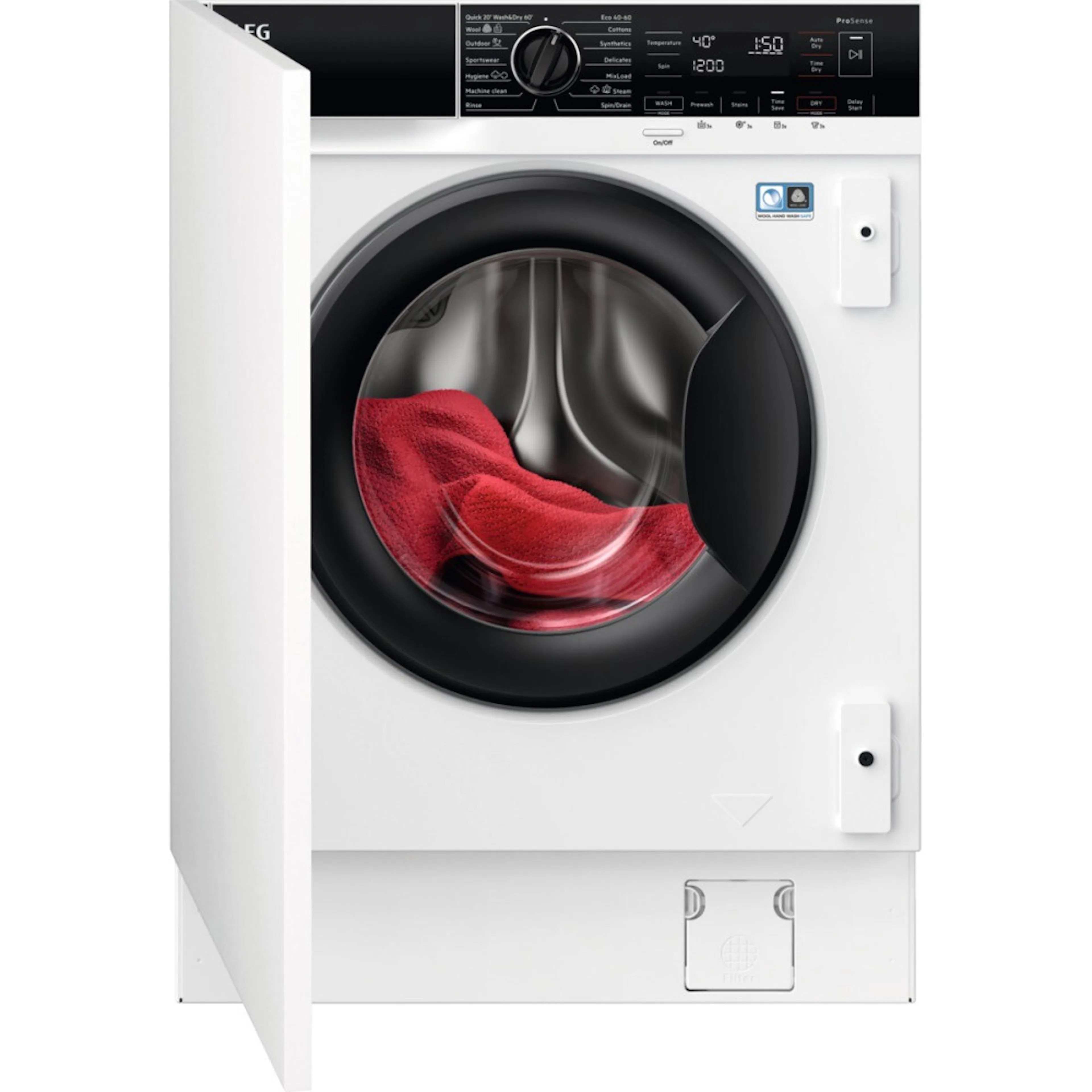 Vask/Tørkemaskin AEG L7WBI864T 7000-serien 8/4 kg 1600 omdreininger