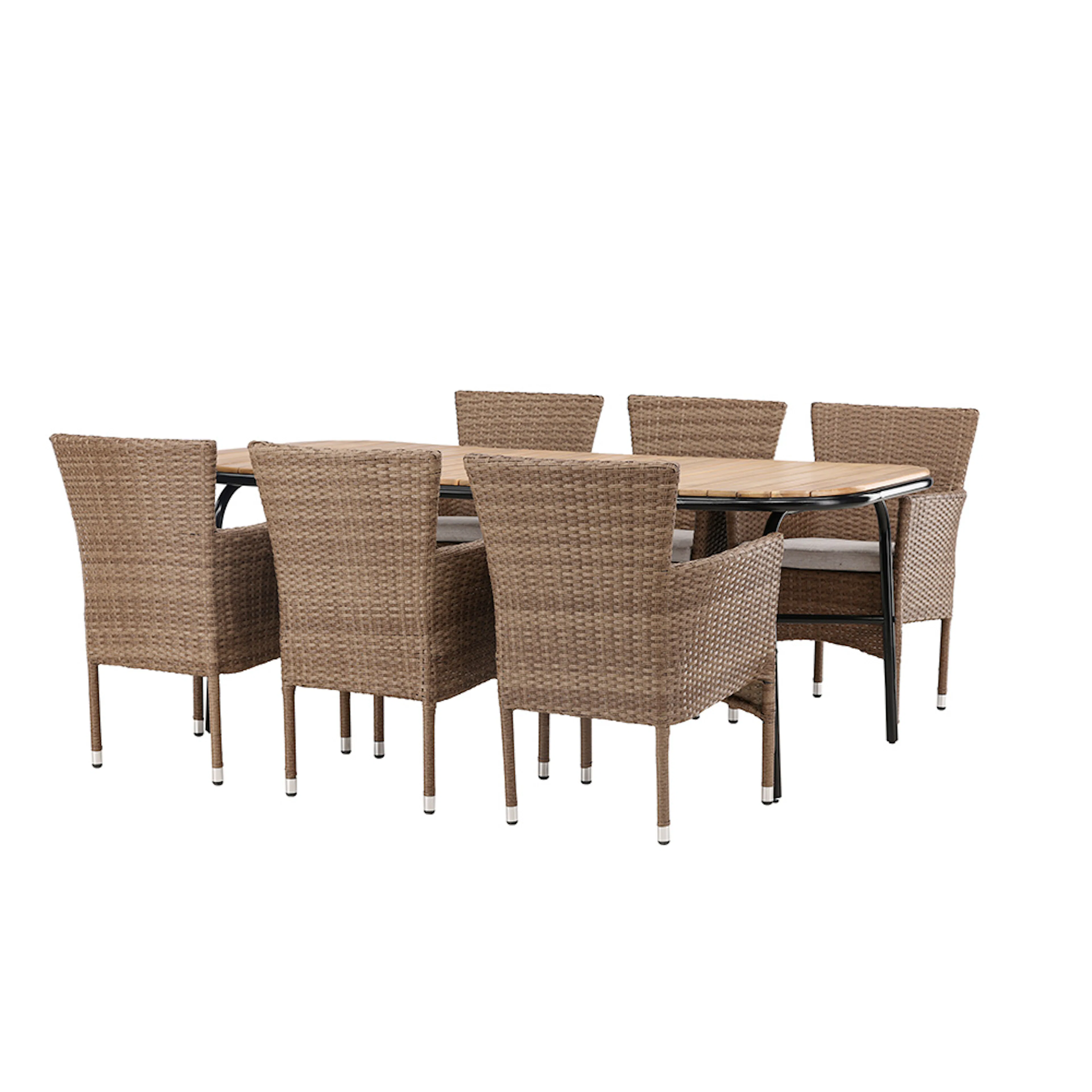 Spisegruppe Venture Home Holmbeck Bord med 6 Malina Stoler
