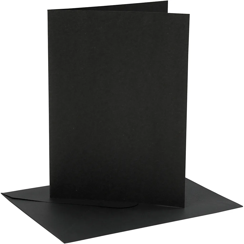Kort Creativ Company og Konvolutt Kortstr 12,7x17,8 cm Konvstr 13,3x18,5 cm 4 sett/1 Pk