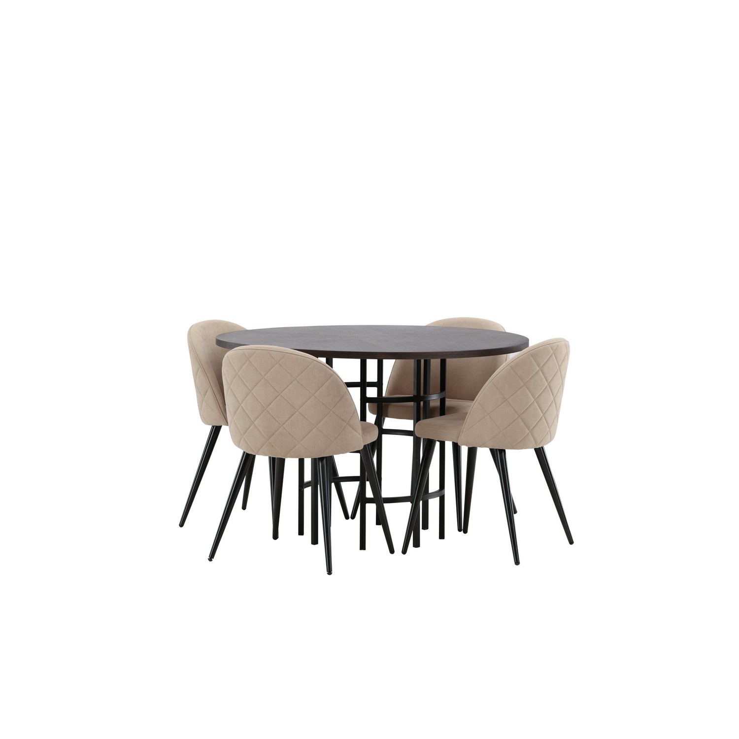 Spisegruppe Venture Home Copenhagen med 4 Velvet Stitches Stoler