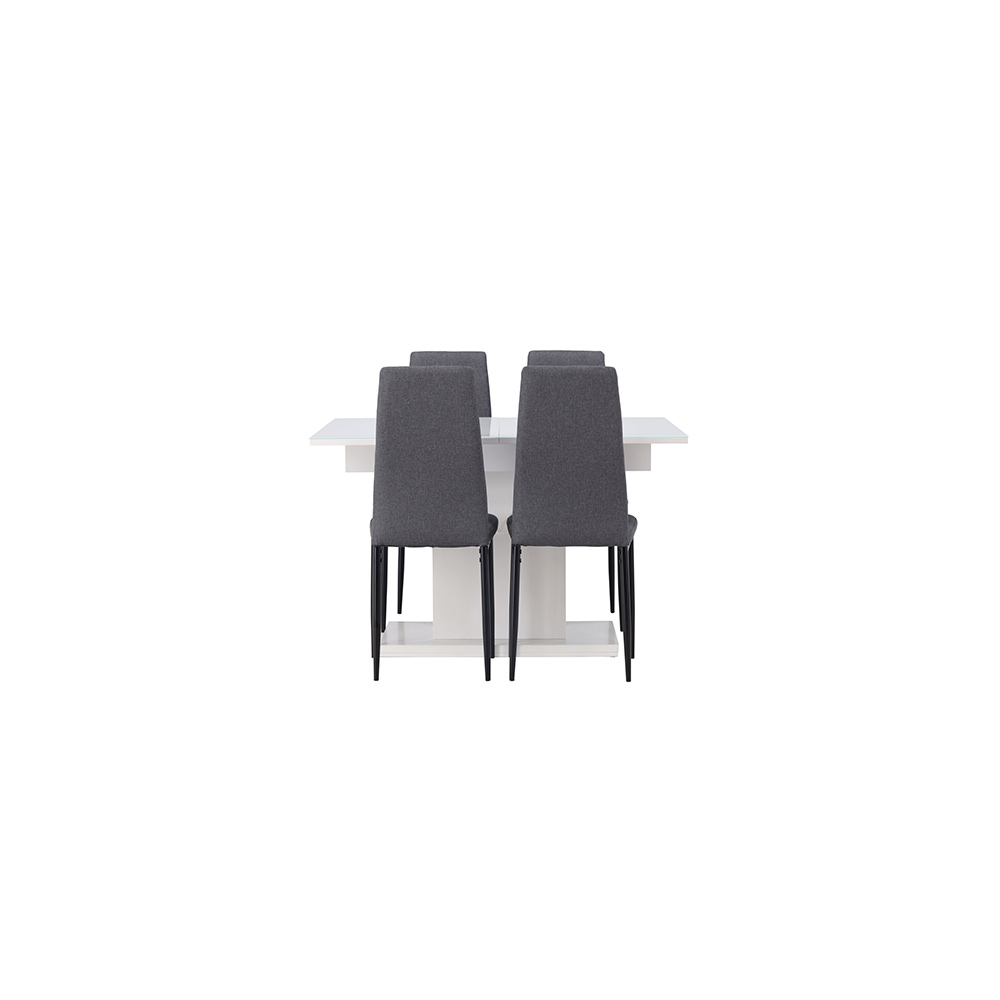 Spisegruppe Venture Home Pluto med 4 Petra Stoler