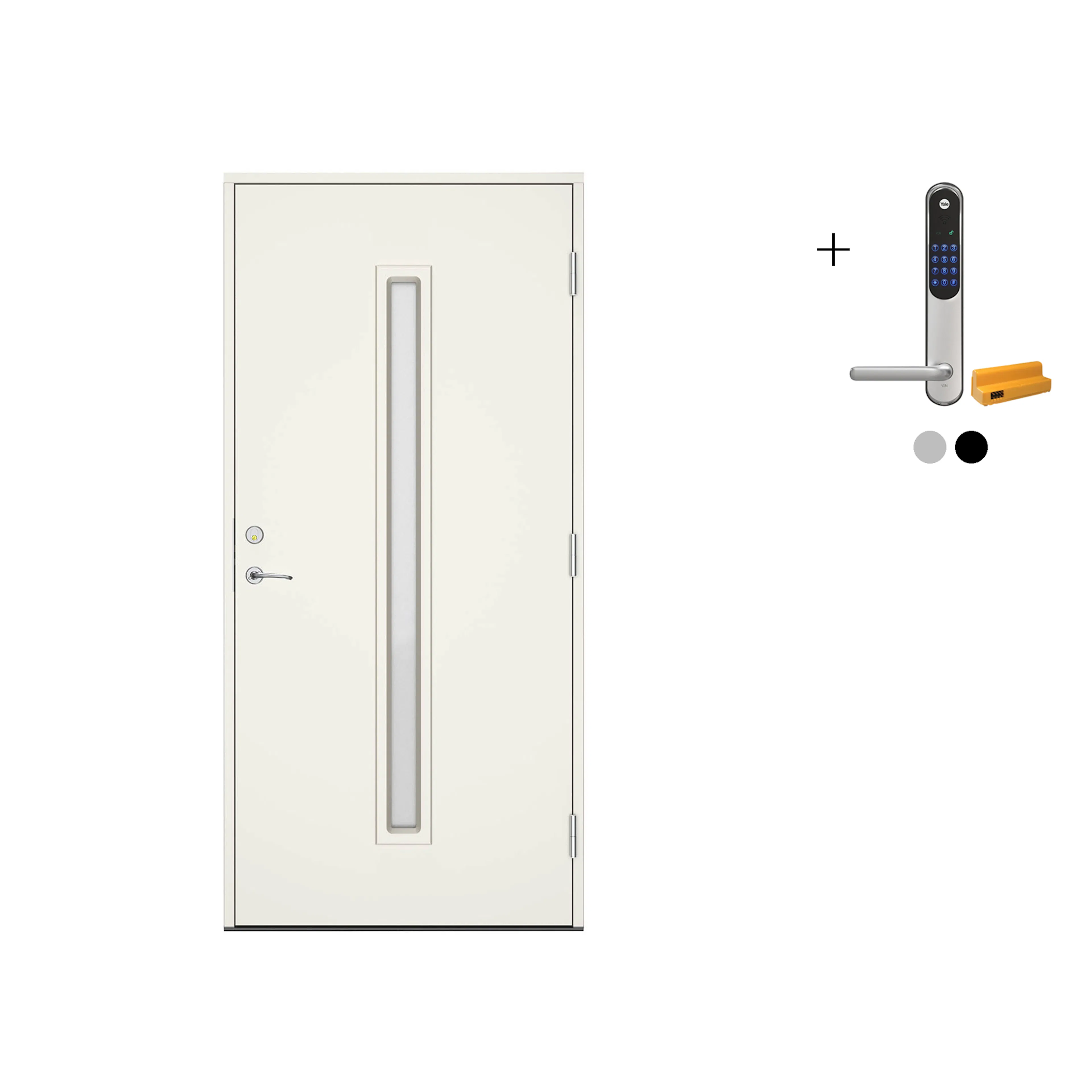 Ytterdør Swedoor Clever-Line+ Hamra med Yale Doorman Classic Home