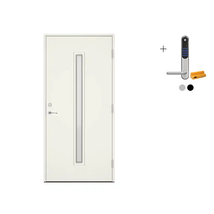 Ytterdør Swedoor Clever-Line+ Hamra med Yale Doorman Classic Home