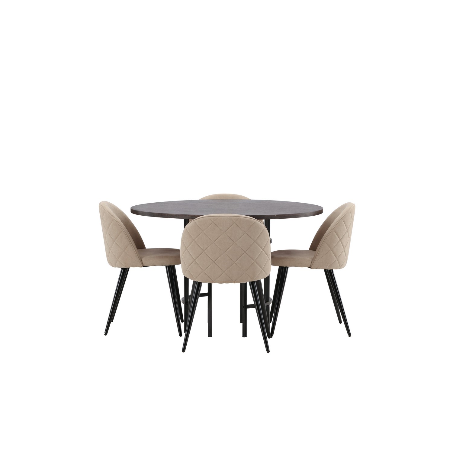 Spisegruppe Venture Home Copenhagen med 4 Velvet Stitches Stoler