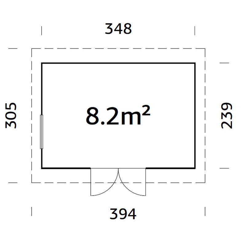Lagerbod Palmako Stig 8,4 m2 (inv. 8,2 m2) 
