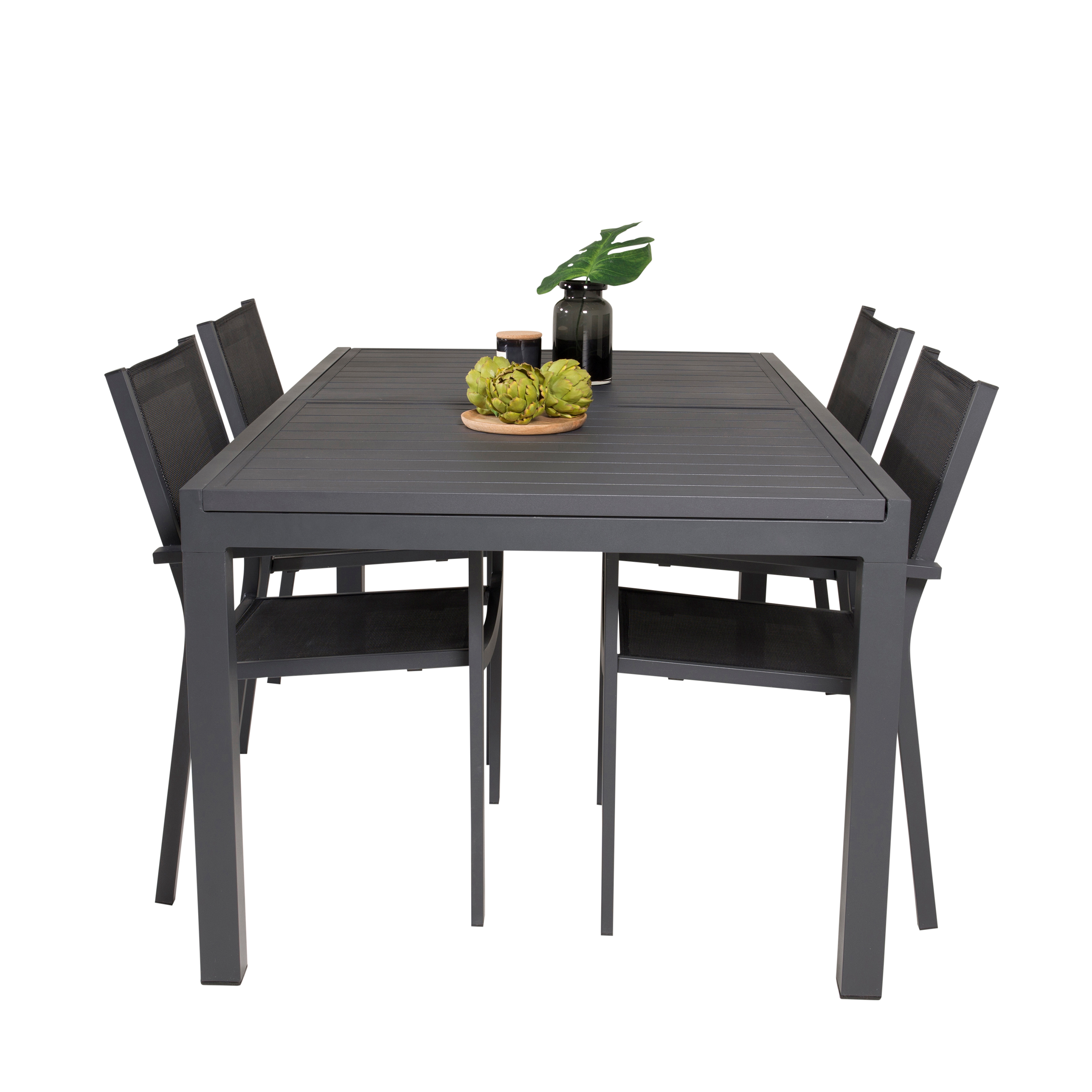 Spisegruppe Venture Home Madrid 160/240 med 4 Copacabana Spisestoler
