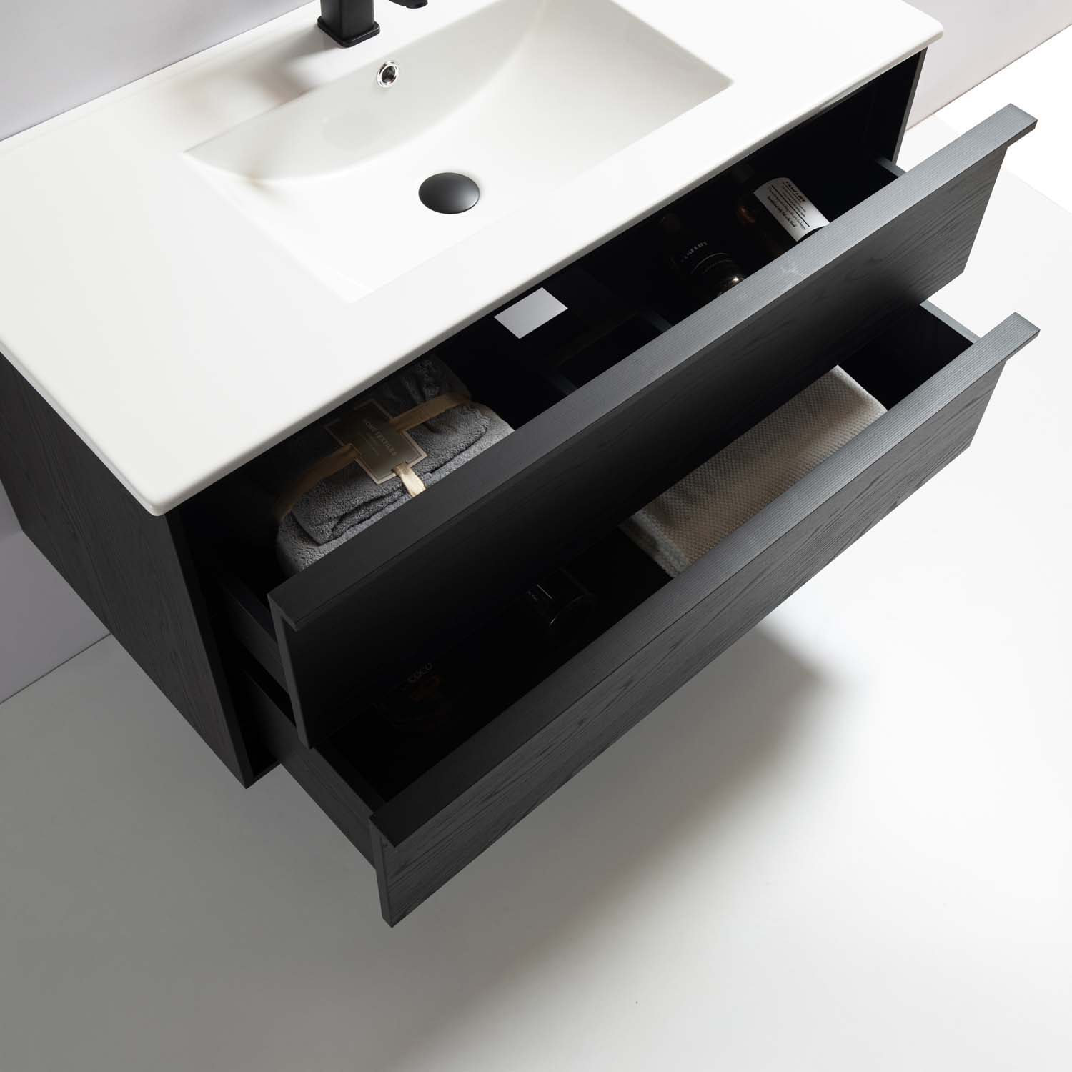 Tvättställsskåp Bathlife Charm med Tvättställ och Spegel Skina