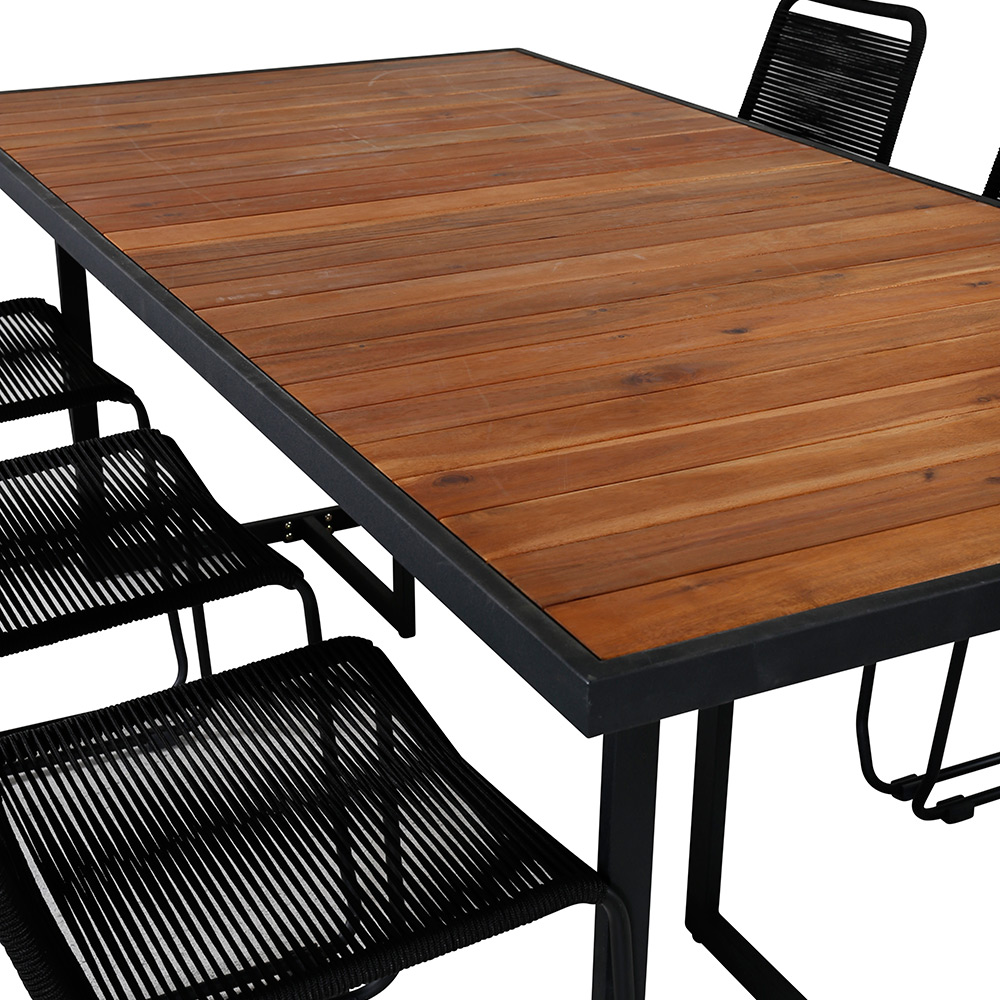 Spisegruppe Venture Home King med 6 Lumi Stablebare Spisestoler