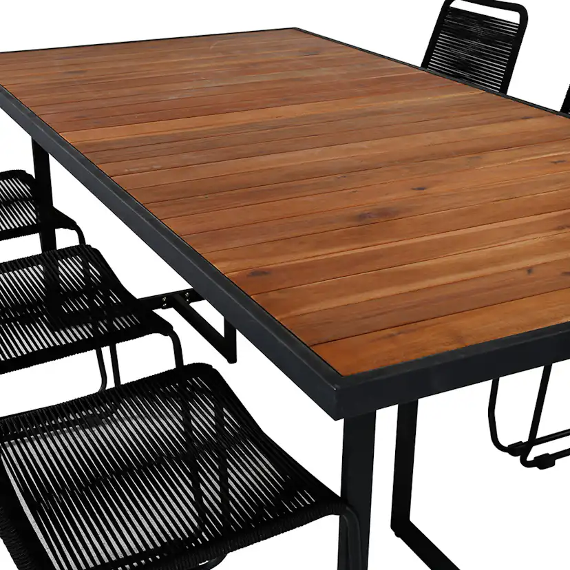 Spisegruppe Venture Home King med 6 Lumi Stablebare Spisestoler