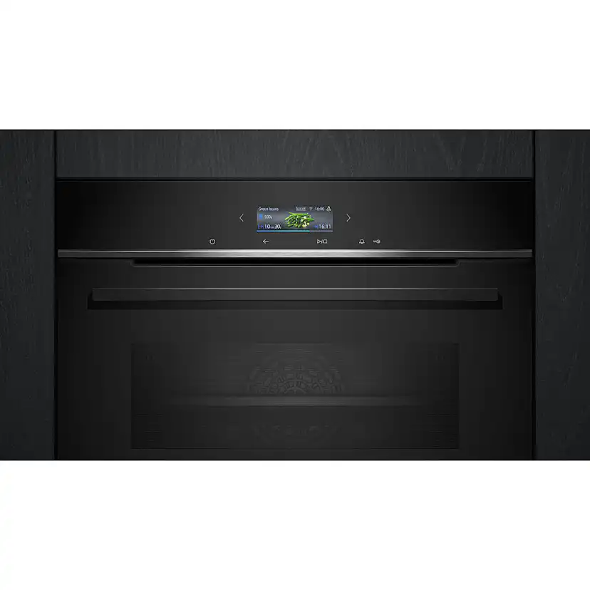 Ovn- og Mikrobølgepakke Siemens iQ700 HB772A1B1 + BF722R1B1 Med Pyrolyse Rengjøring For Innbygging