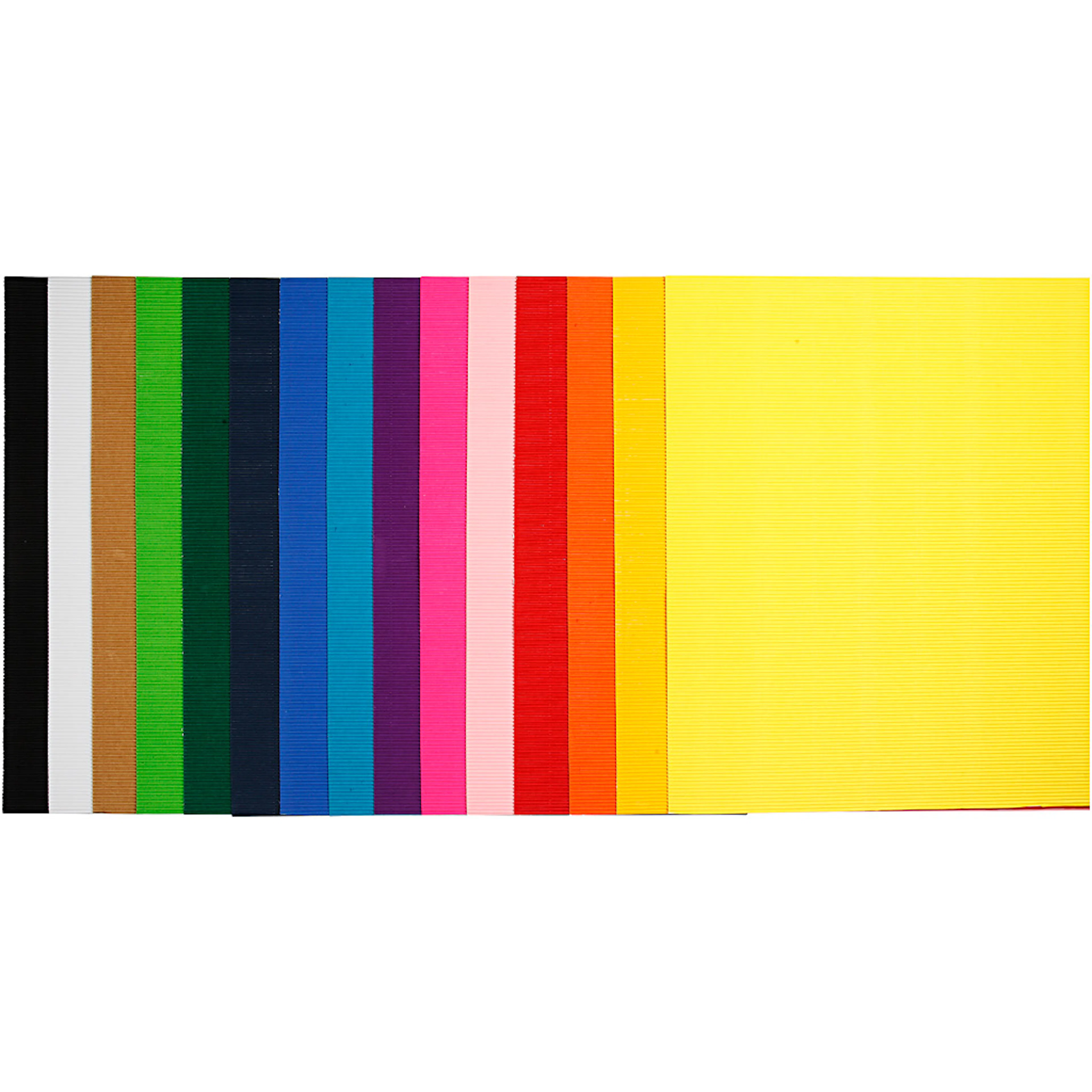 Bølgepapp Creativ Company 80 g 15 Ass Ark/1 Pk