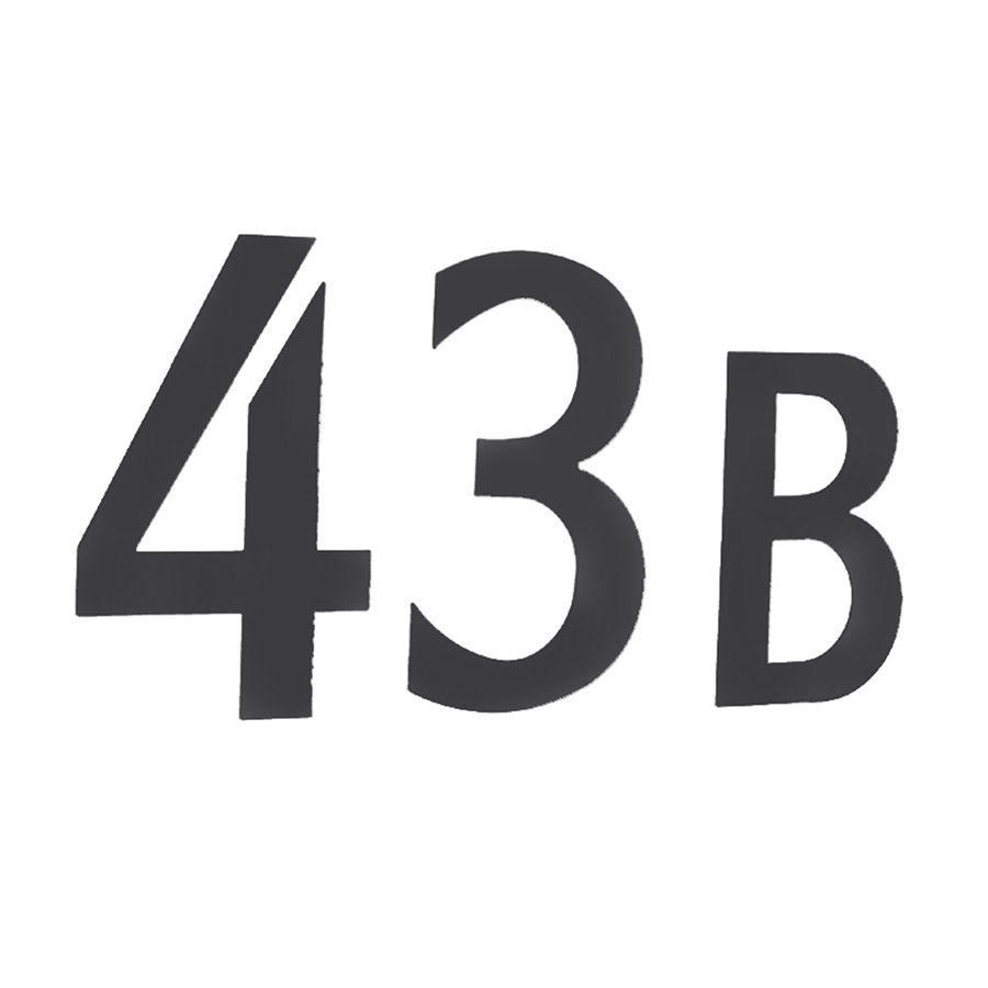 Postkassenummer Beslagsboden Svart Rustfritt Stål