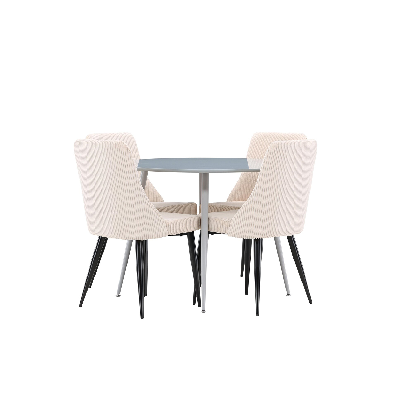 Spisegruppe Venture Home Plaza Ø100 med 4 stk Leone Stoler