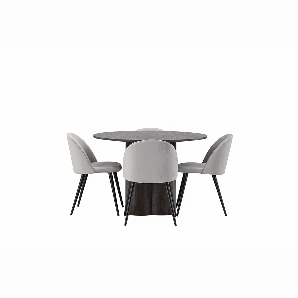Spisegruppe Venture Home Olivia med 4 Velvet Stoler