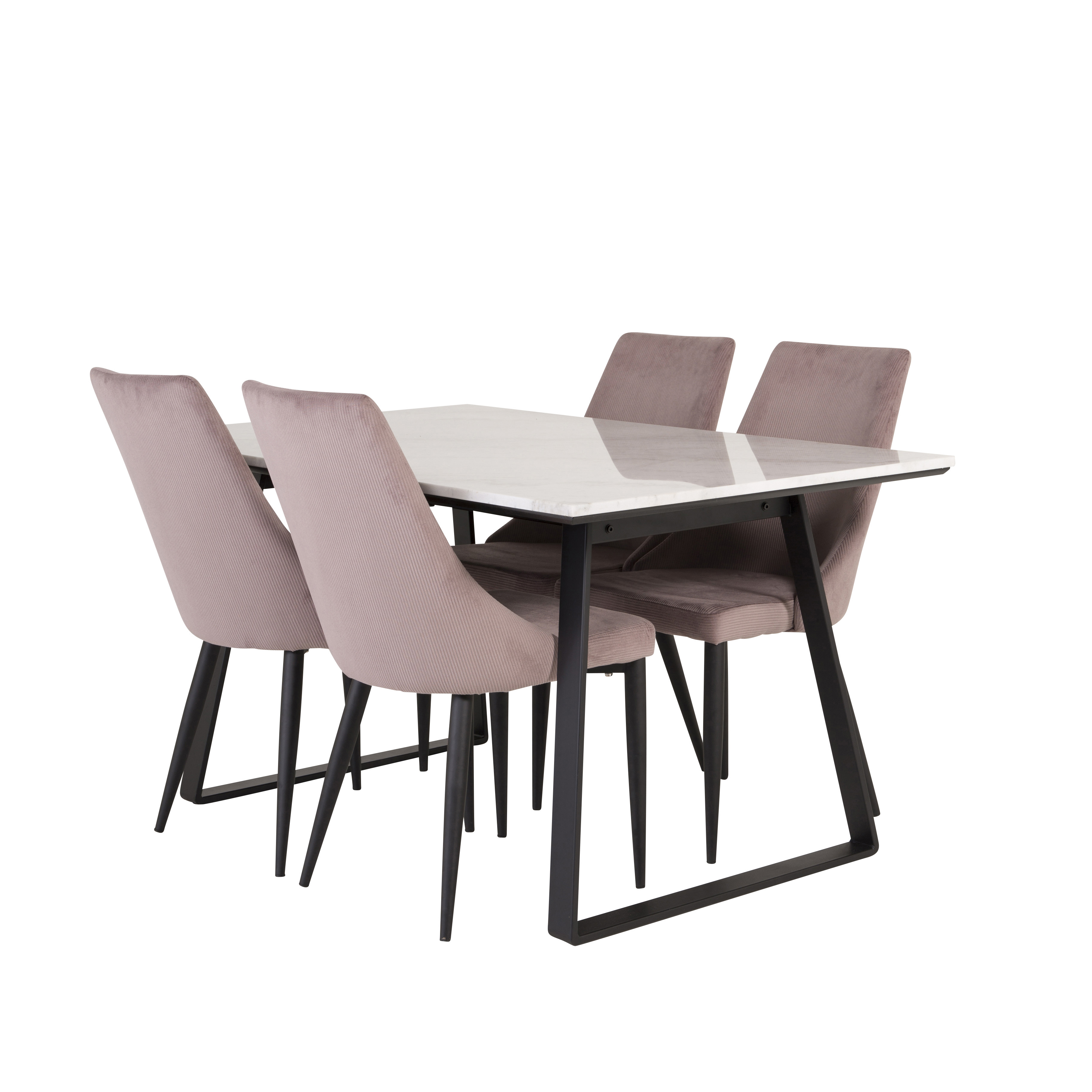 Spisegruppe Venture Home Estelle 140 med 4 Laura Stoler ManchEstelle