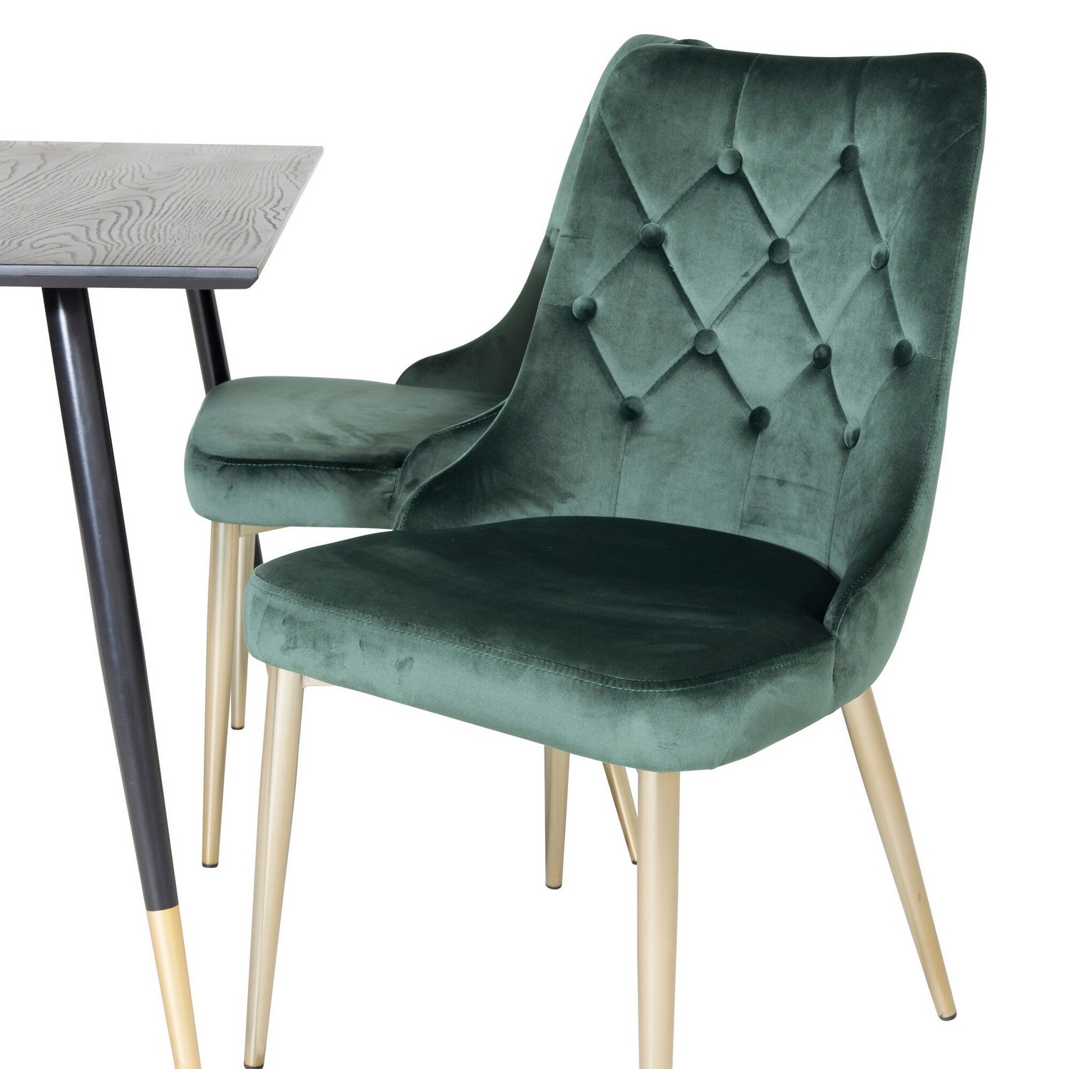 Spisegruppe Venture Home Dipp med 4 Velvet Deluxe Stoler