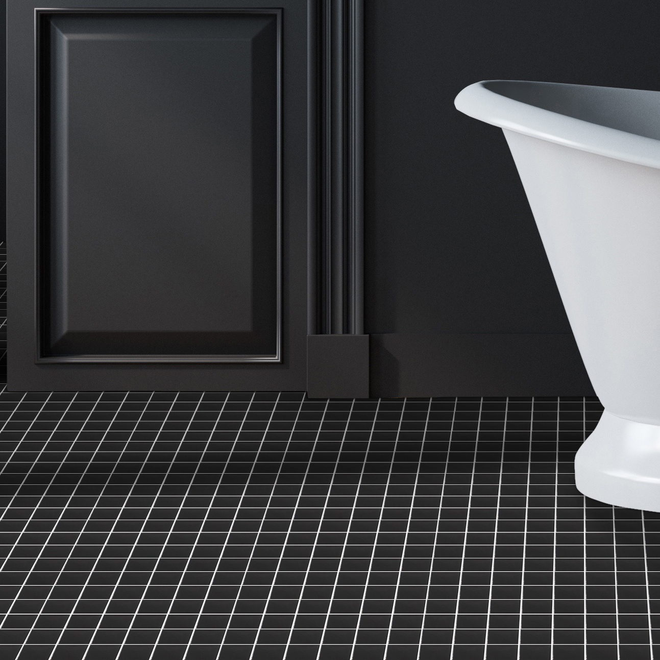 KlinkerMosaikk Arredo Titan Sort Blank 5x5 cm