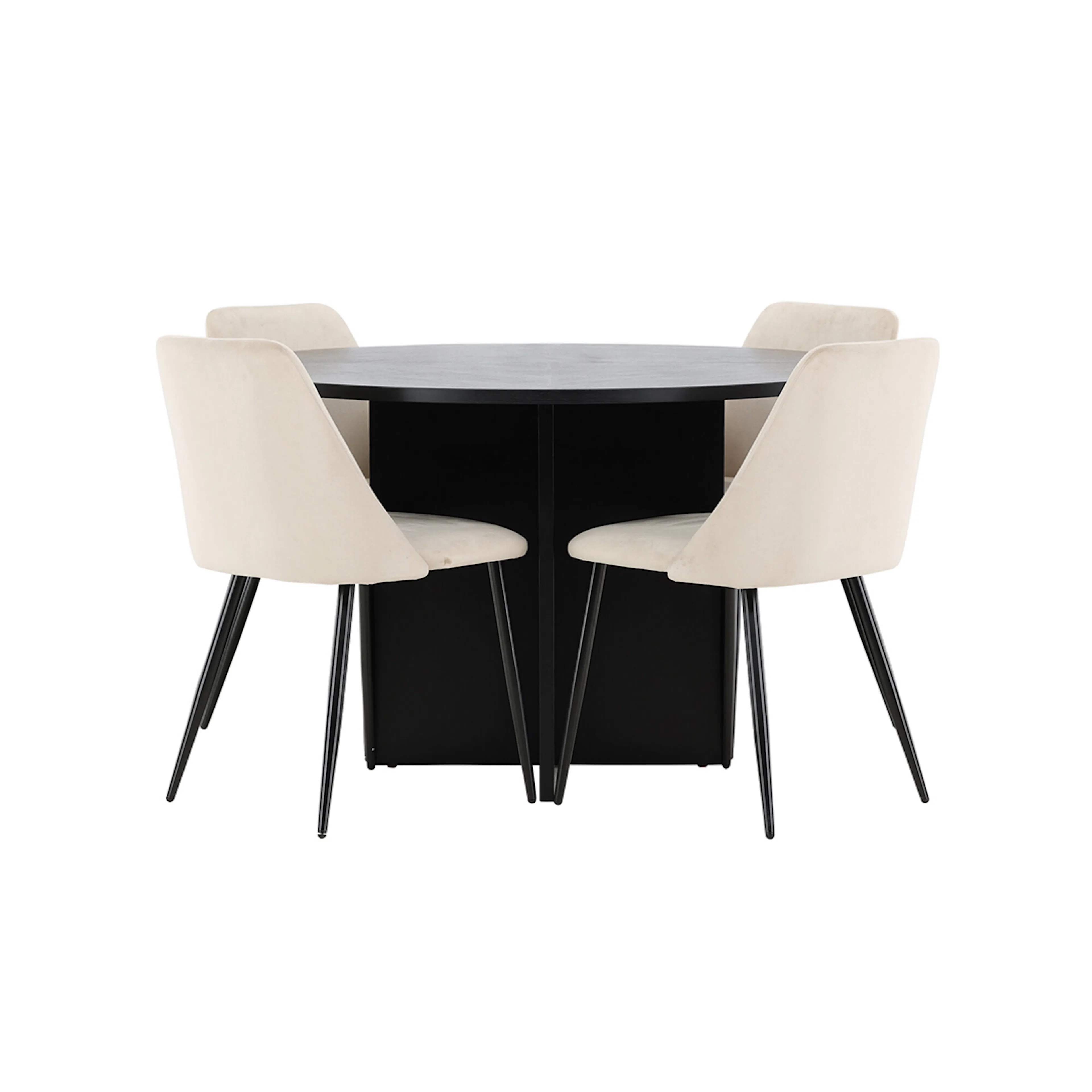 Spisegruppe Venture Home Strada Ø120 cm med 4st Night Spisestoler