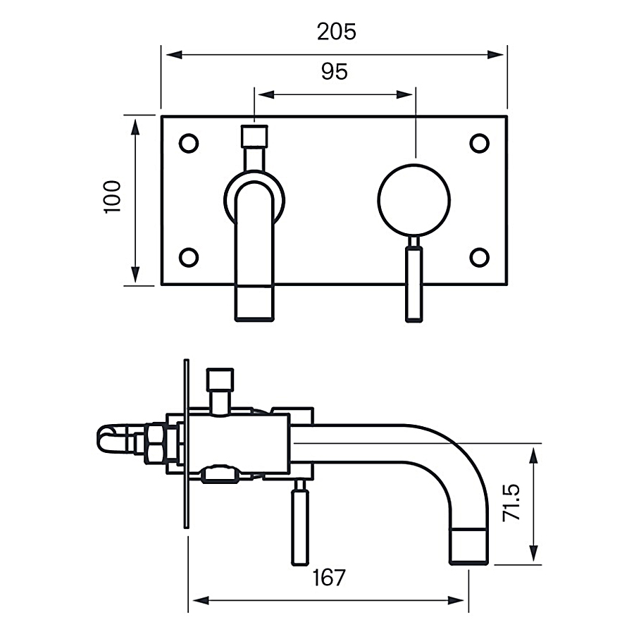 Dusch- och Badkarsblandare Tapwell BOX 026