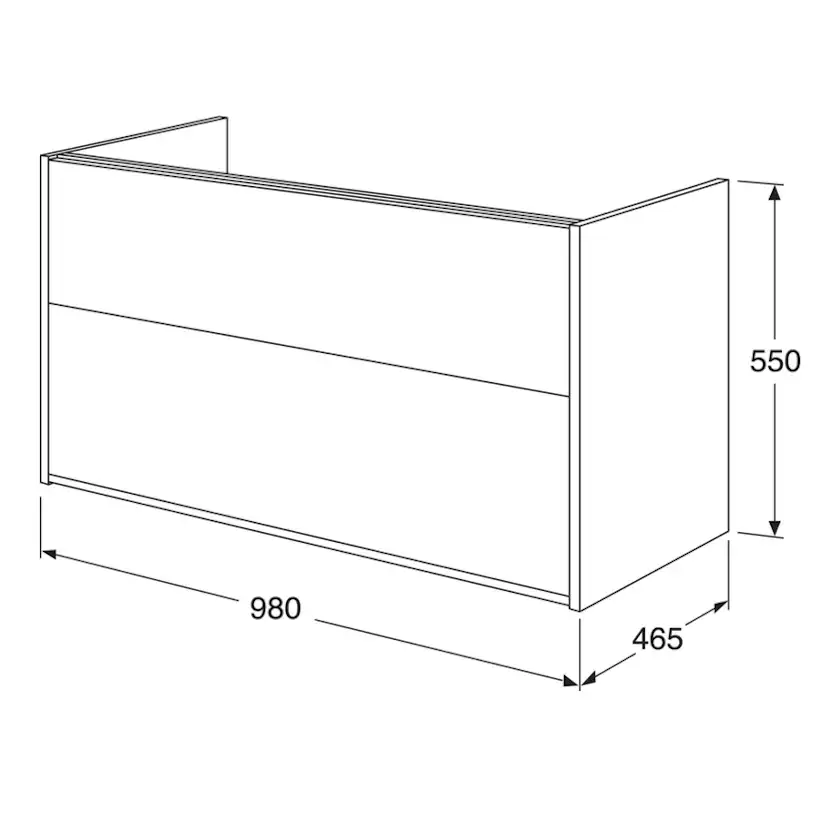 Servantskap Gustavsberg Artic 100 cm