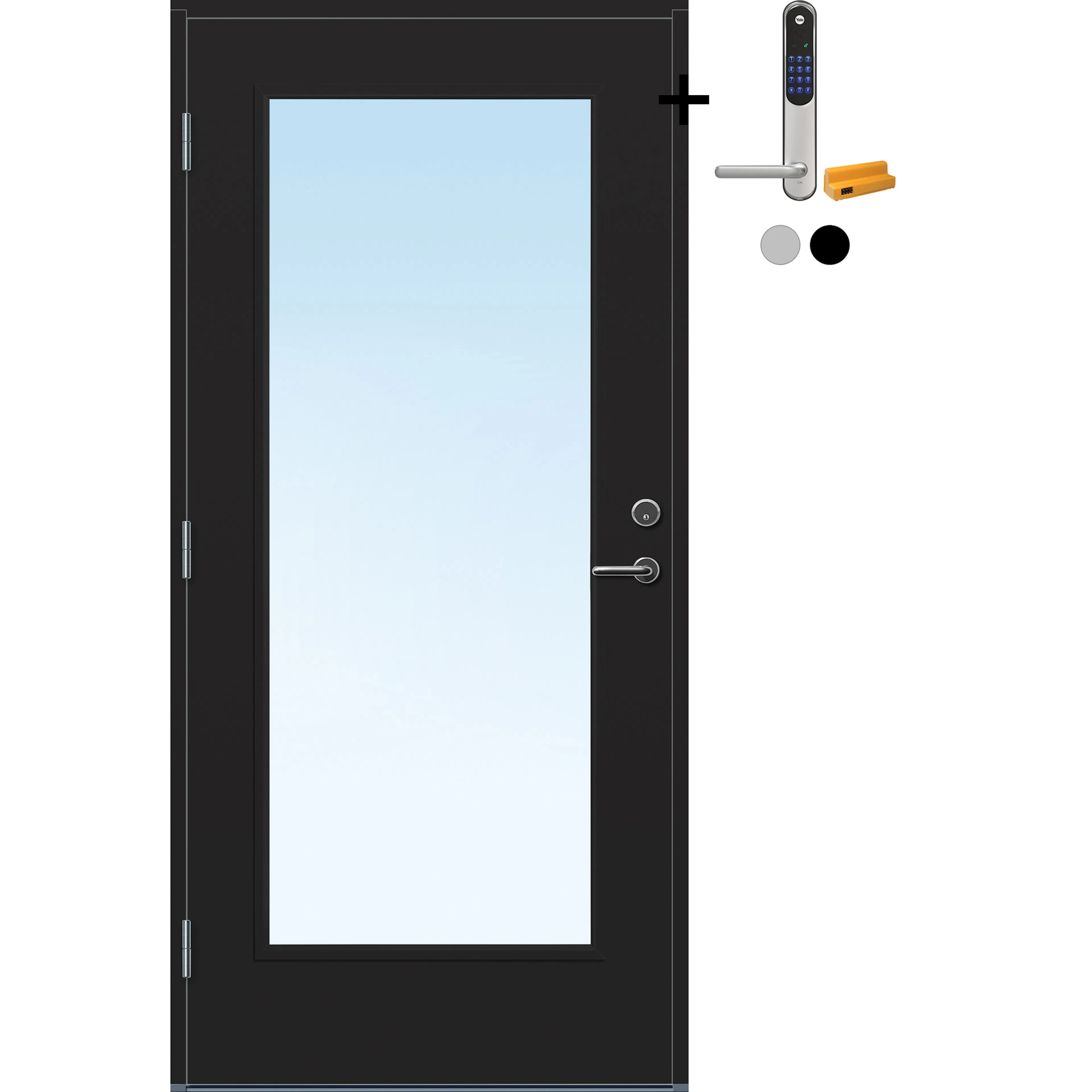 Ytterdør Bygg1 Lier Thermoisolert med Yale Doorman Classic Home
