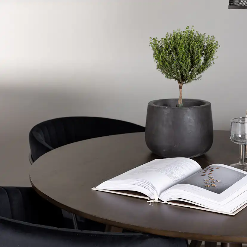 Spisegruppe Venture Home Kaseidon Ø100 cm med 4 stk Selma Stoler