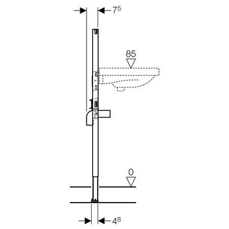 Tvättställsfixtur Geberit Duofix 112 cm
