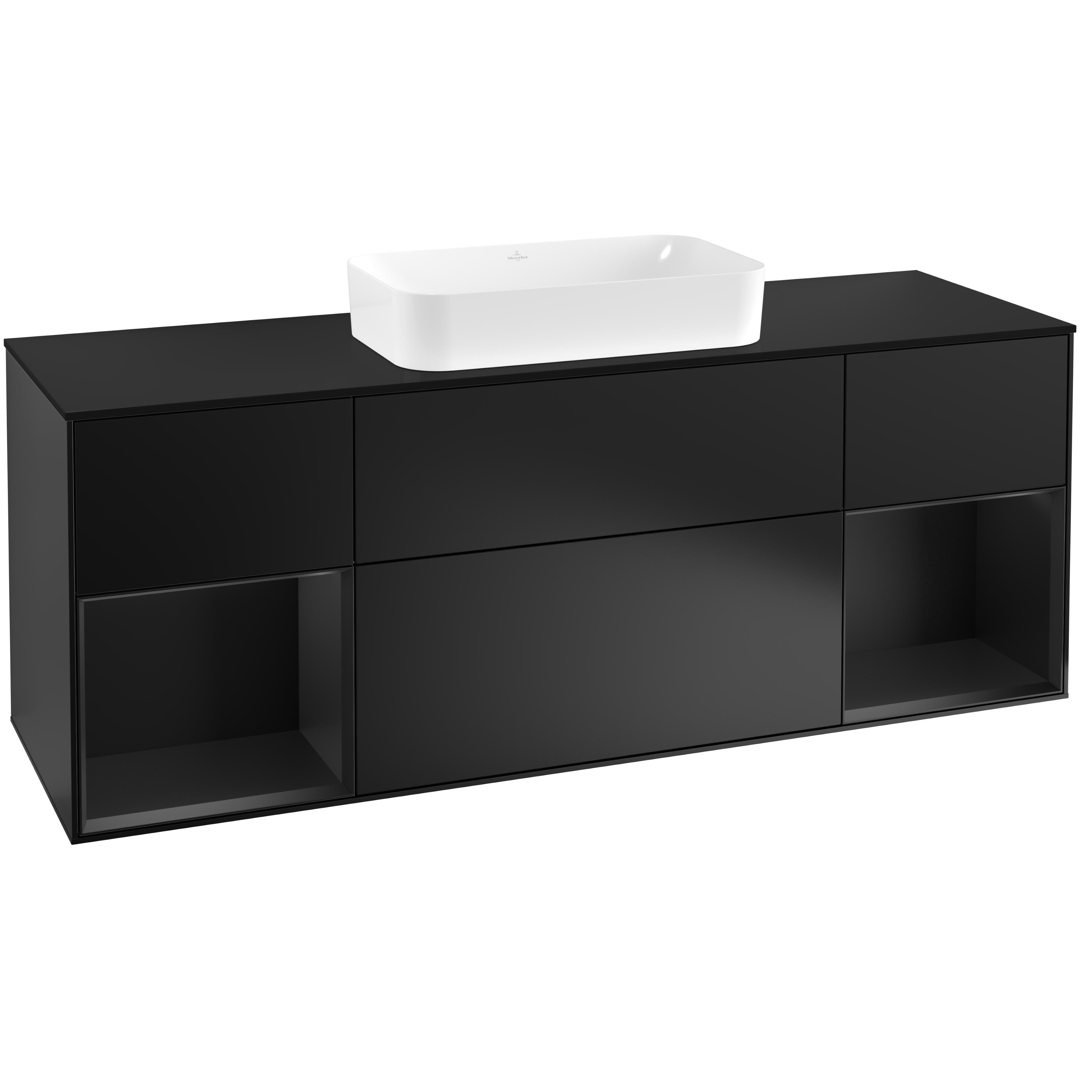Tvättställsskåp Villeroy & Boch Finion med Två Hyllor och Bänkskiva för Fristående Tvättställ