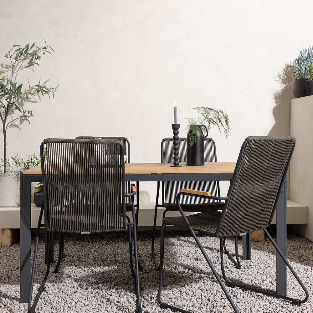 Spisegruppe Venture Home Break Bord med 4 Bois Stoler